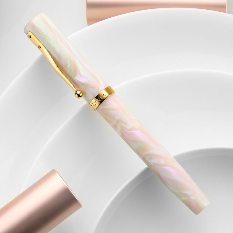 Magna Carta Mag 600 Fountain Pen - Pale Cream Rainbow Opalescence (Special Edition)