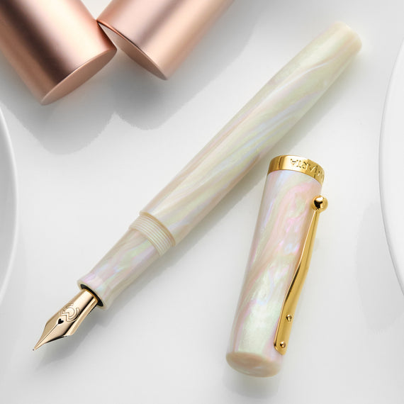 Magna Carta Mag 600 Fountain Pen - Pale Cream Rainbow Opalescence (Special Edition)