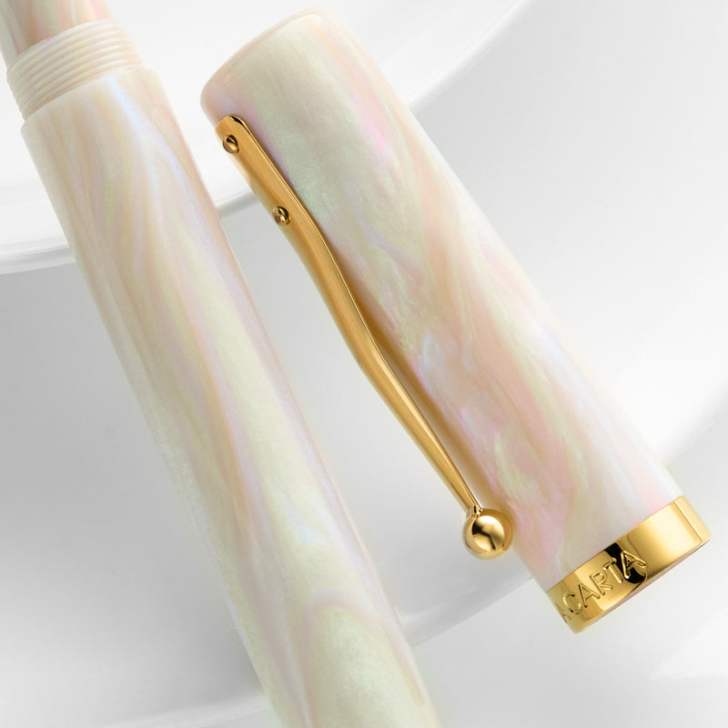 Magna Carta Mag 600 Fountain Pen - Pale Cream Rainbow Opalescence (Special Edition)