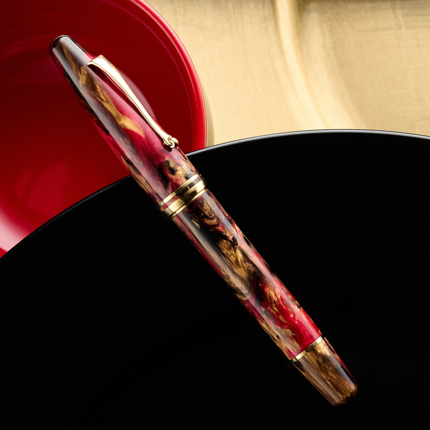 Gold Ruler Pen Maiora Ultra Ogiva Fountain Pen - Golden Rule - The Goulet Pen Company