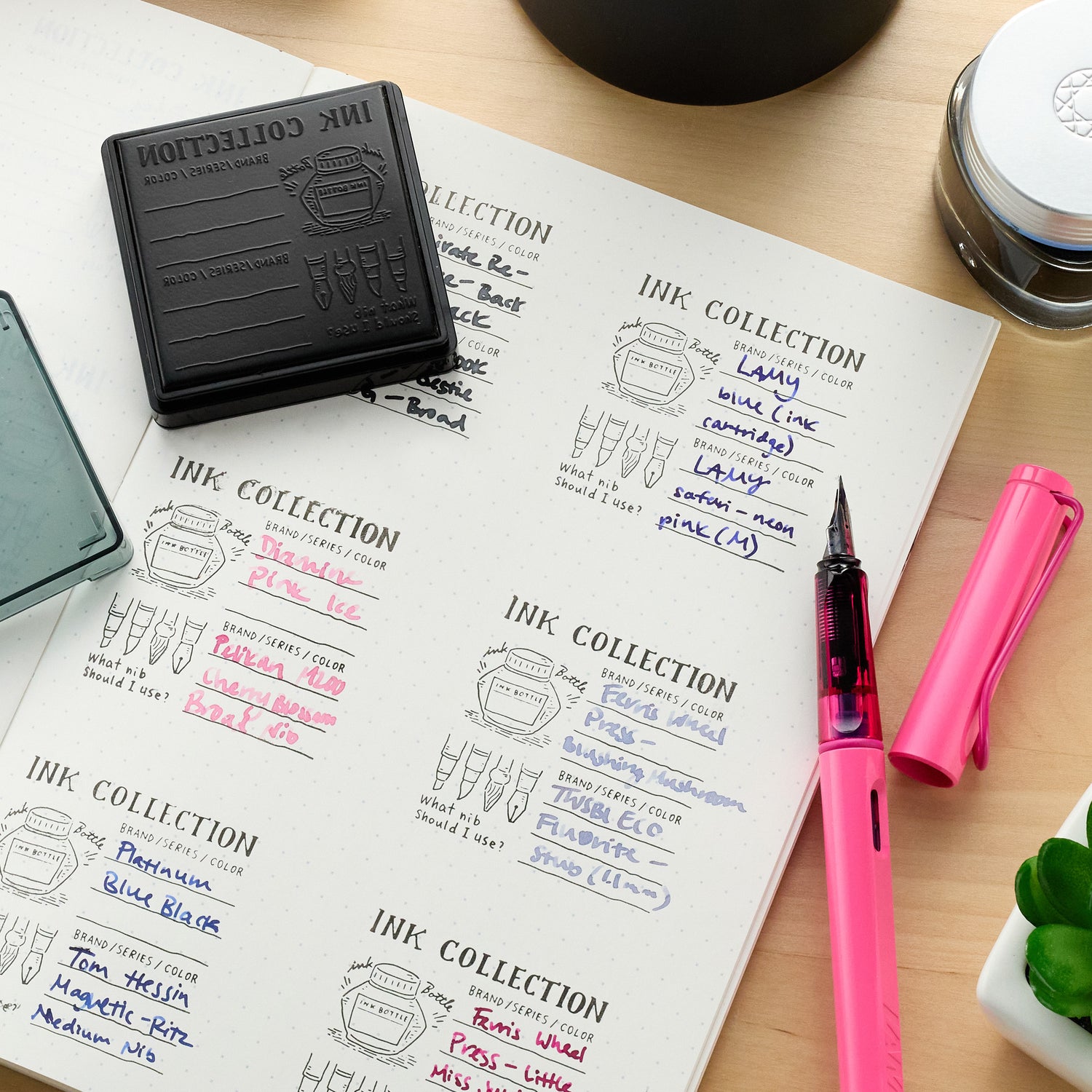 Midori Paintable Stamp - Ink Collection - The Goulet Pen Company