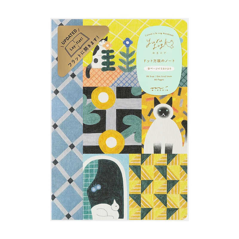 Midori B6 Yuru Log Notebook - Cat A