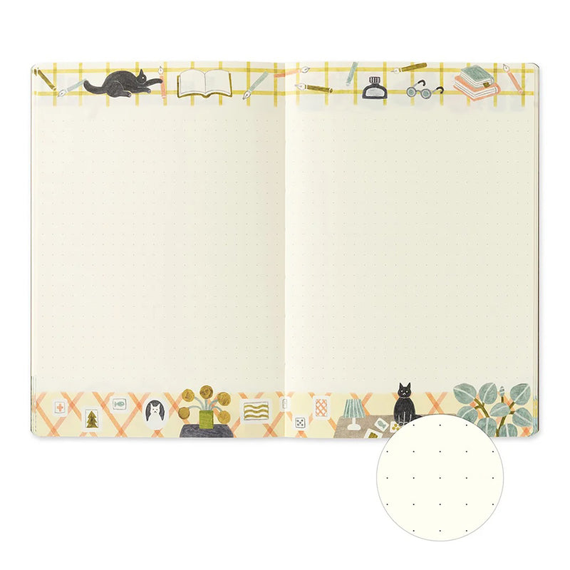 Midori B6 Yuru Log Notebook - Cat A