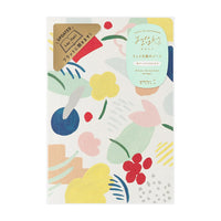 Midori B6 Yuru Log Notebook - Motif Textile A