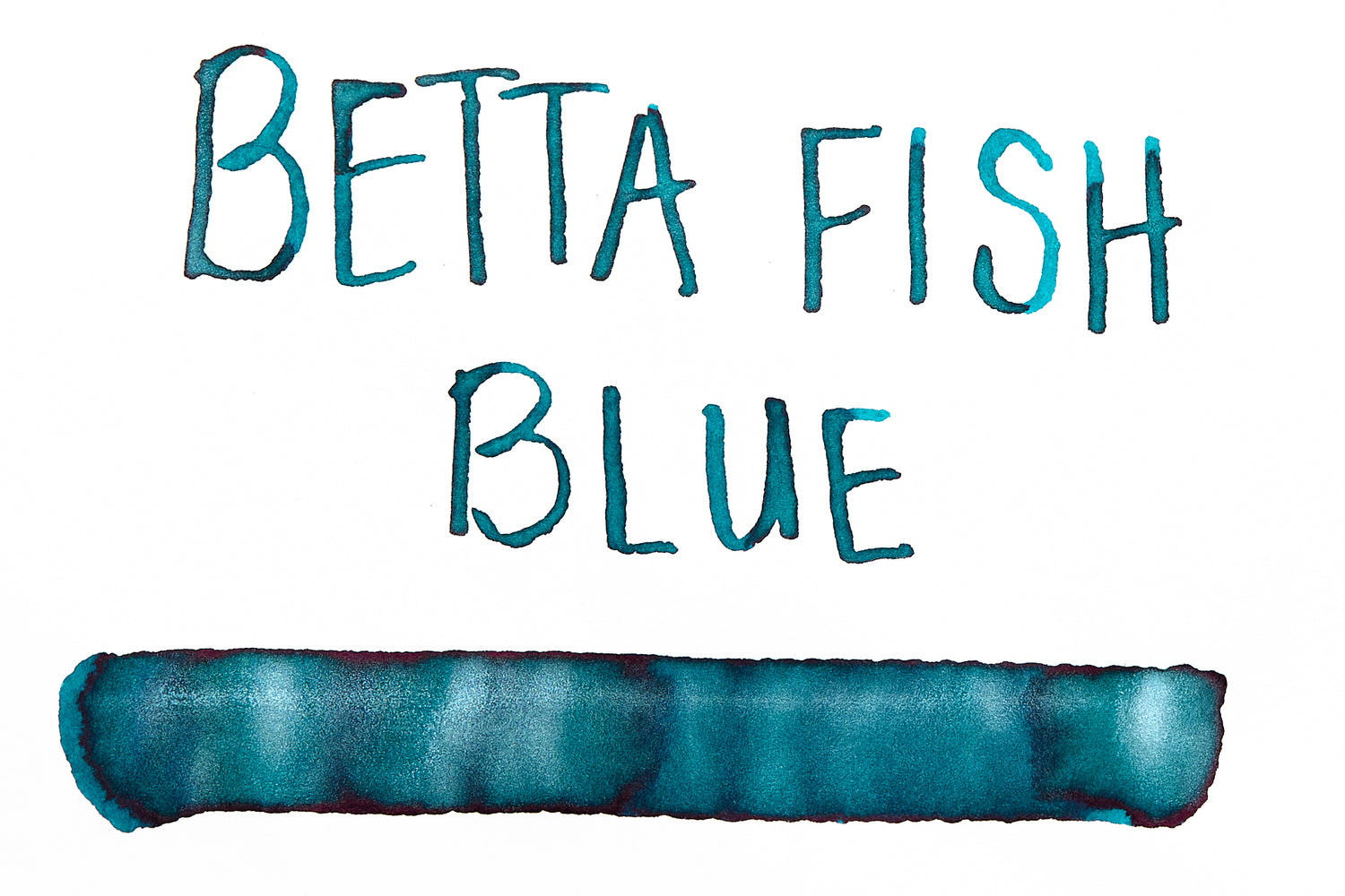 Two Fish Beta Ink Monteverde Betta Fish Blue - Ink Sample - The Goulet Pen Company