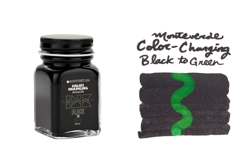 Monteverde Color Changing Black to Green - 30ml Bottled Ink