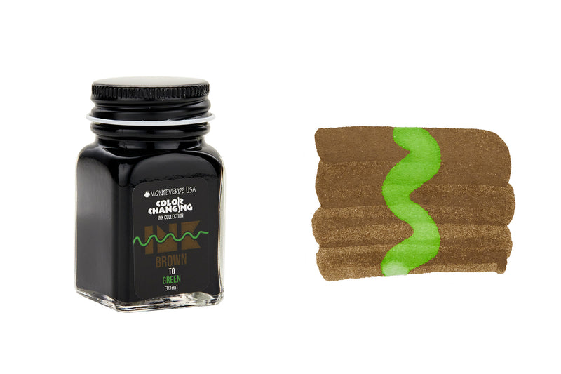 Monteverde Color Changing Brown to Green - 30ml Bottled Ink