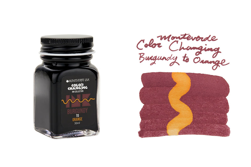 Monteverde Color Changing Burgundy to Orange - 30ml Bottled Ink