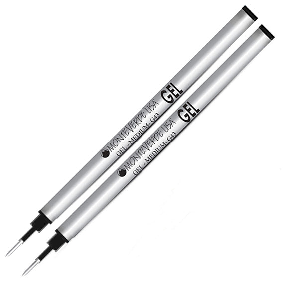 Monteverde Capped Gel G4 Rollerball Refill - Black 0.55mm Fine (2-Pack)