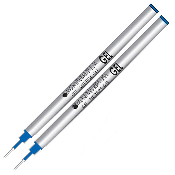 Monteverde Capped Gel G4 Rollerball Refill - Blue 0.55mm Fine (2-Pack)