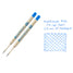 Monteverde Capless Gel P42 Rollerball Refills - Blue, 0.7mm Fine (2-Pack)