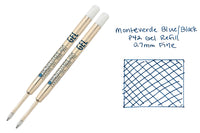 Monteverde Capless Gel P42 Rollerball Refills - Blue/Black, 0.7mm Fine (2-Pack)