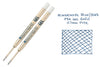 Monteverde Capless Gel P42 Rollerball Refills - Blue/Black, 0.7mm Fine (2-Pack)