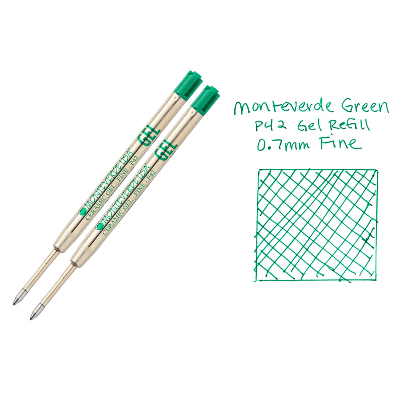 Monteverde Capless Gel P42 Rollerball Refills Green 0 7mm Fine 2 P monteverde-capless-gel-p42-rollerball-refills-green-0-7mm-fine-2-p