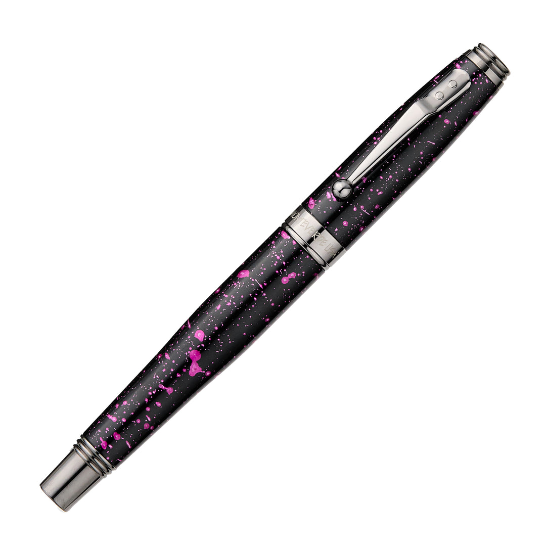 Monteverde Invincia Füllfederhalter – Breite Spitze, Schwarze Tinte, Nebula Design Aus Messing