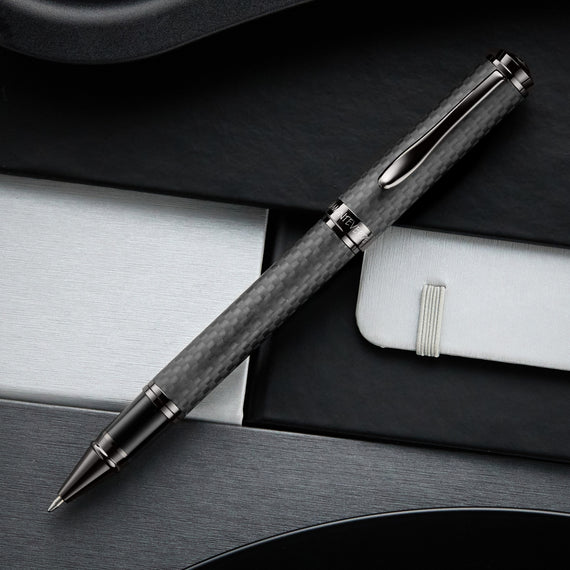Monteverde Innova Gel Rollerball Pen - Matte Carbon Fiber/Gunmetal