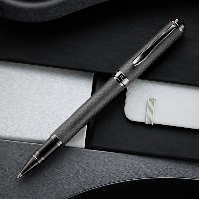 Monteverde Innova Gel Rollerball Pen - Matte Carbon Fiber/Gunmetal