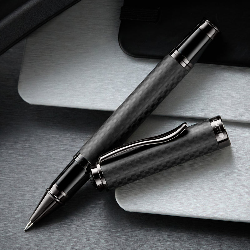 Monteverde Innova Gel Rollerball Pen - Matte Carbon Fiber/Gunmetal