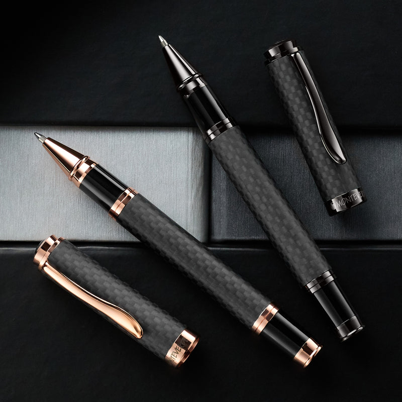 Monteverde Innova Gel Rollerball Pen - Matte Carbon Fiber/Gunmetal