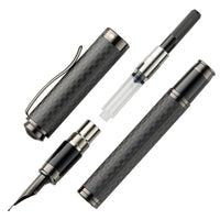 Monteverde Innova Fountain Pen - Matte Carbon Fiber/Gunmetal