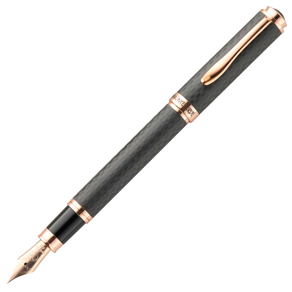 Monteverde Innova Fountain Pen - Matte Carbon Fiber/Rose Gold