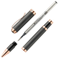 Monteverde Innova Gel Rollerball Pen - Matte Carbon Fiber/Rose Gold
