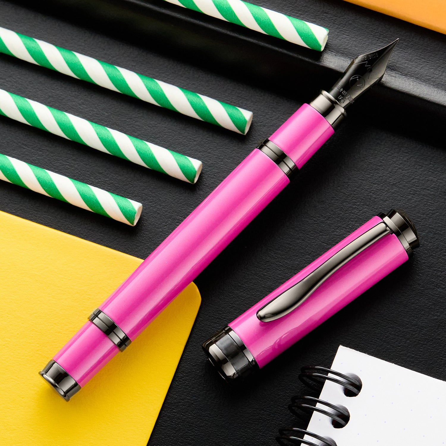 Pink Color Innova Monteverde Innova Fountain Pen & Ink Set - Hot Pink (Limited Edition ...
