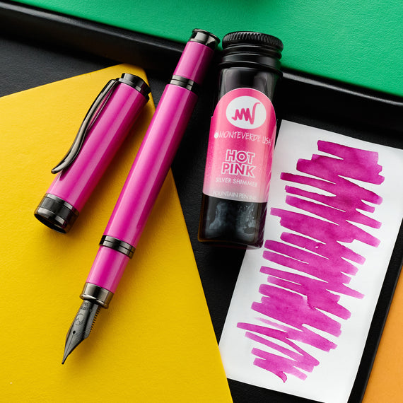 Monteverde Innova Fountain Pen & Ink Set - Hot Pink (Limited Edition)