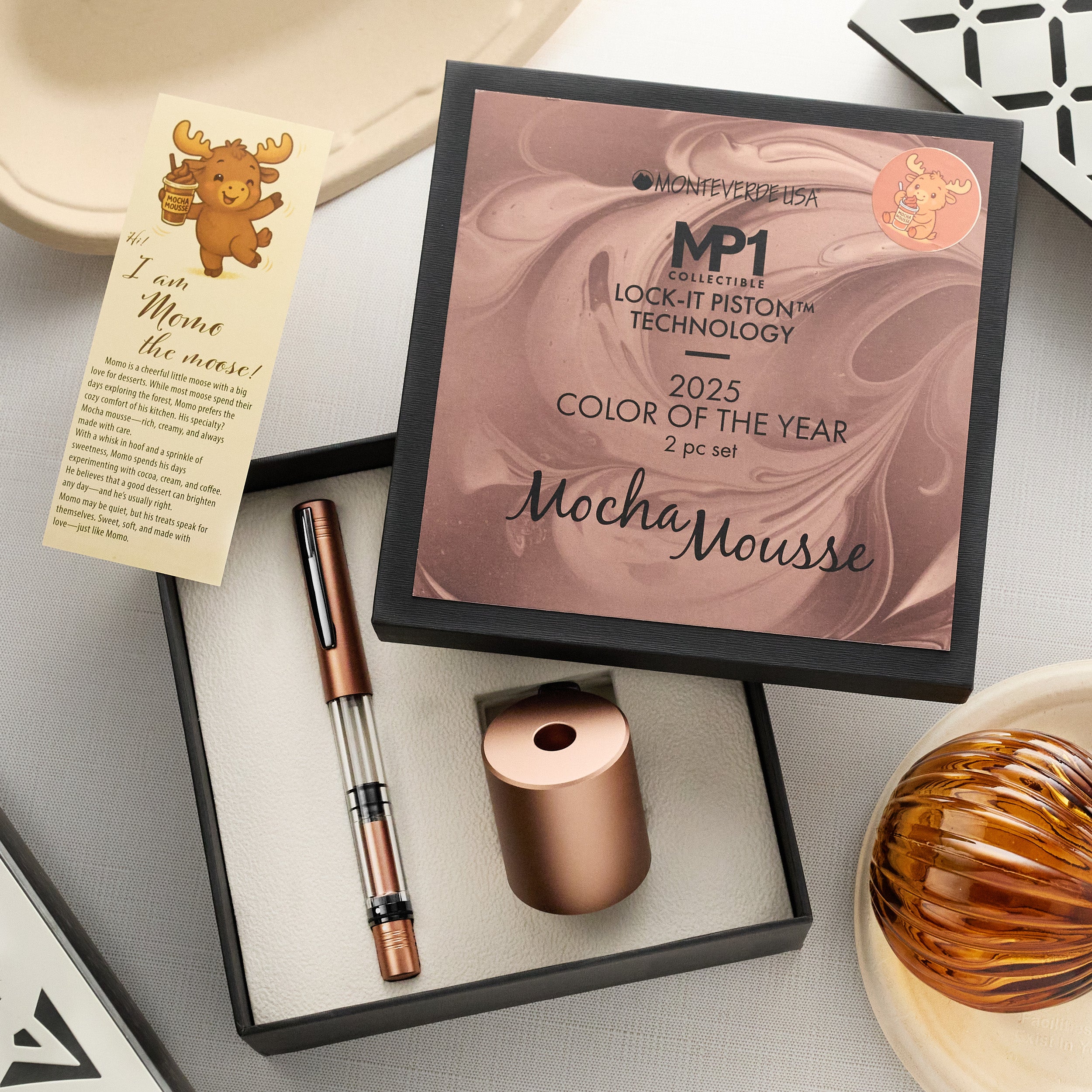 Monteverde MP1 Collectible Fountain Pen Gift Set - Mocha Mousse