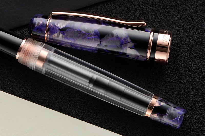 Monteverde Prima Piston Fountain Pen - Purple Marble (Special Edition)