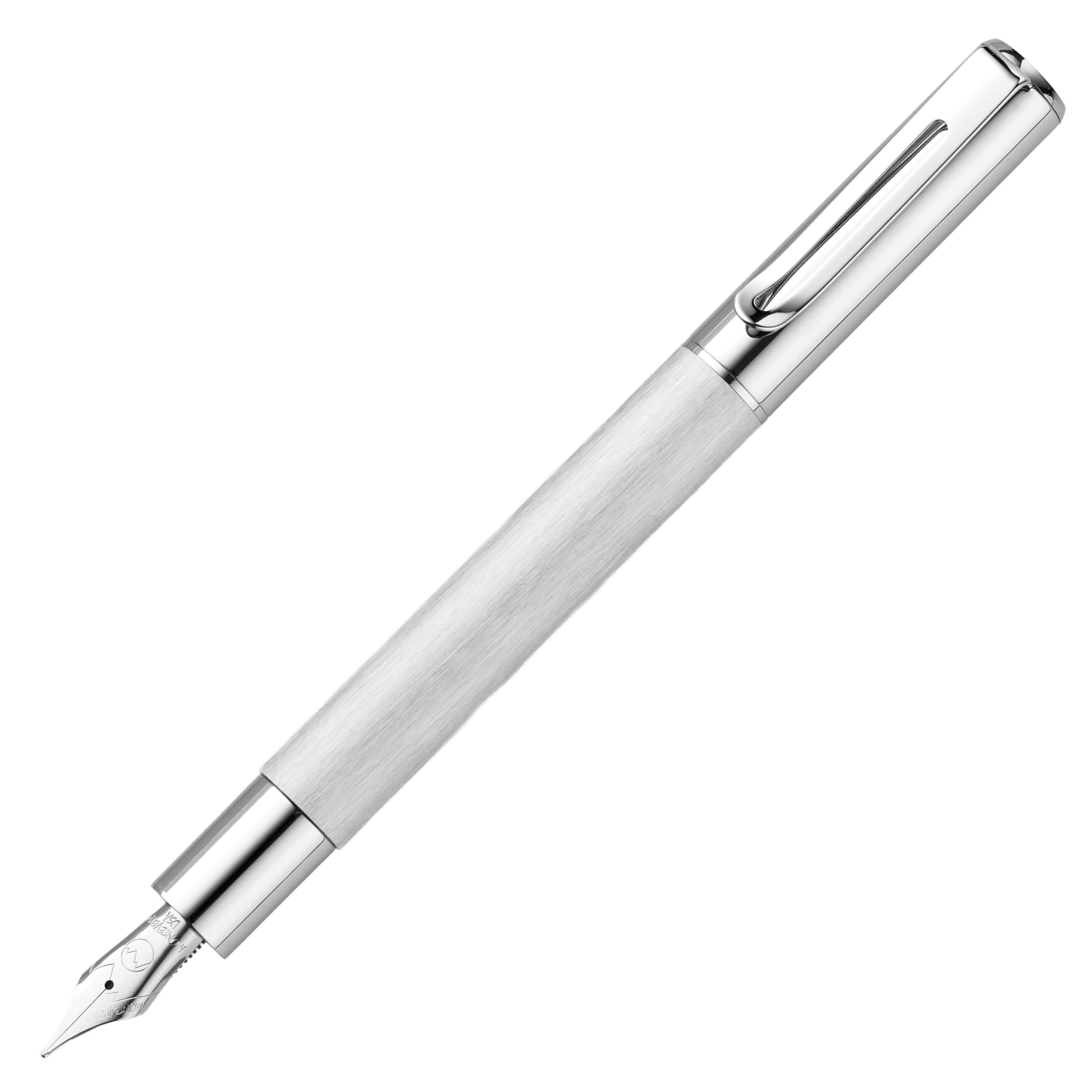 Monteverde Ritma Fountain Pen - Brushed Stainless Steel - The