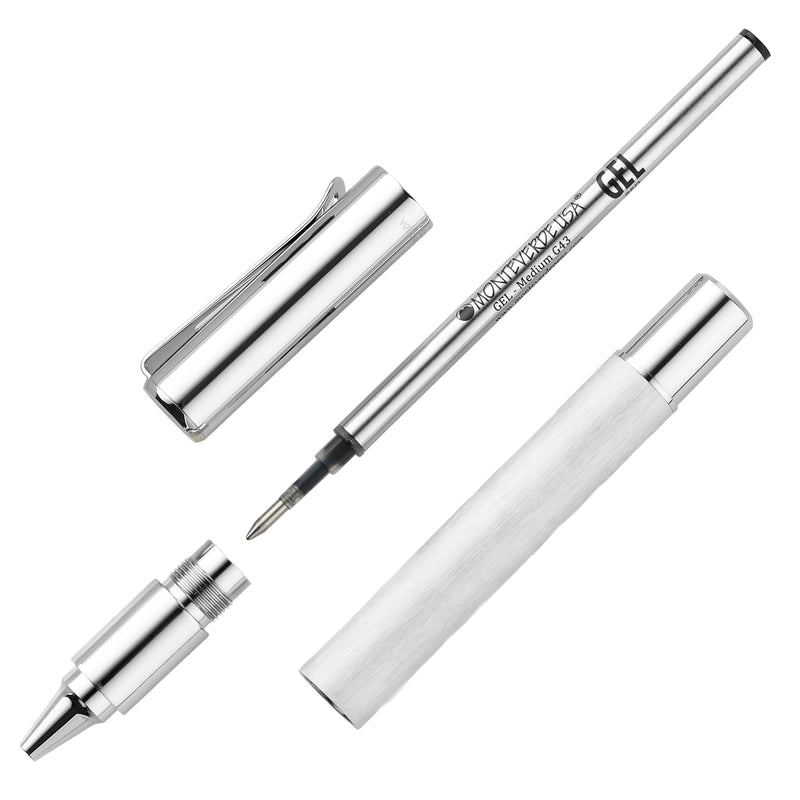 Monteverde Ritma Gel Rollerball Pen - Brushed Stainless Steel