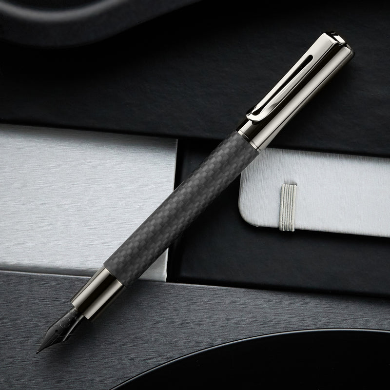 Monteverde Ritma Fountain Pen - Matte Carbon Fiber