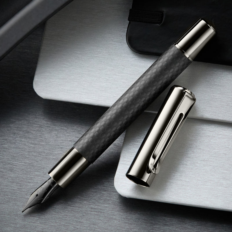 Monteverde Ritma Fountain Pen - Matte Carbon Fiber