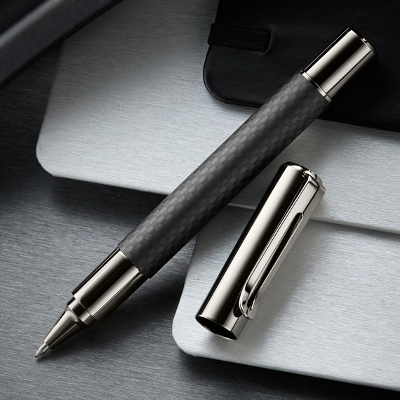 Monteverde Ritma Gel Rollerball Pen - Matte Carbon Fiber