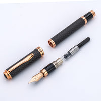 Monteverde Innova Fountain Pen - Matte Carbon Fiber/Rose Gold