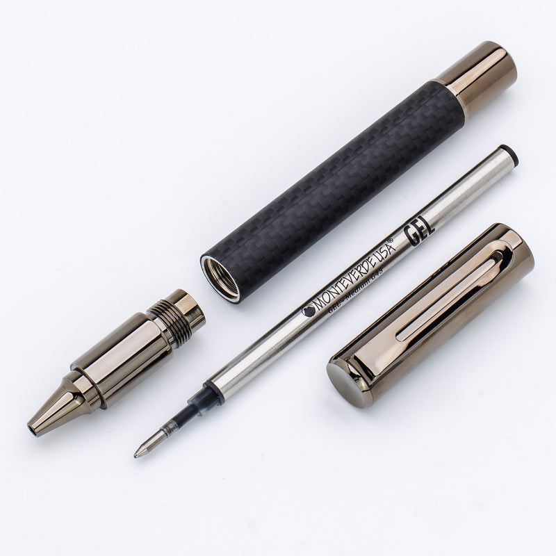 Monteverde Ritma Gel Rollerball Pen - Matte Carbon Fiber