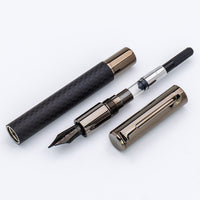 Monteverde Ritma Fountain Pen - Matte Carbon Fiber