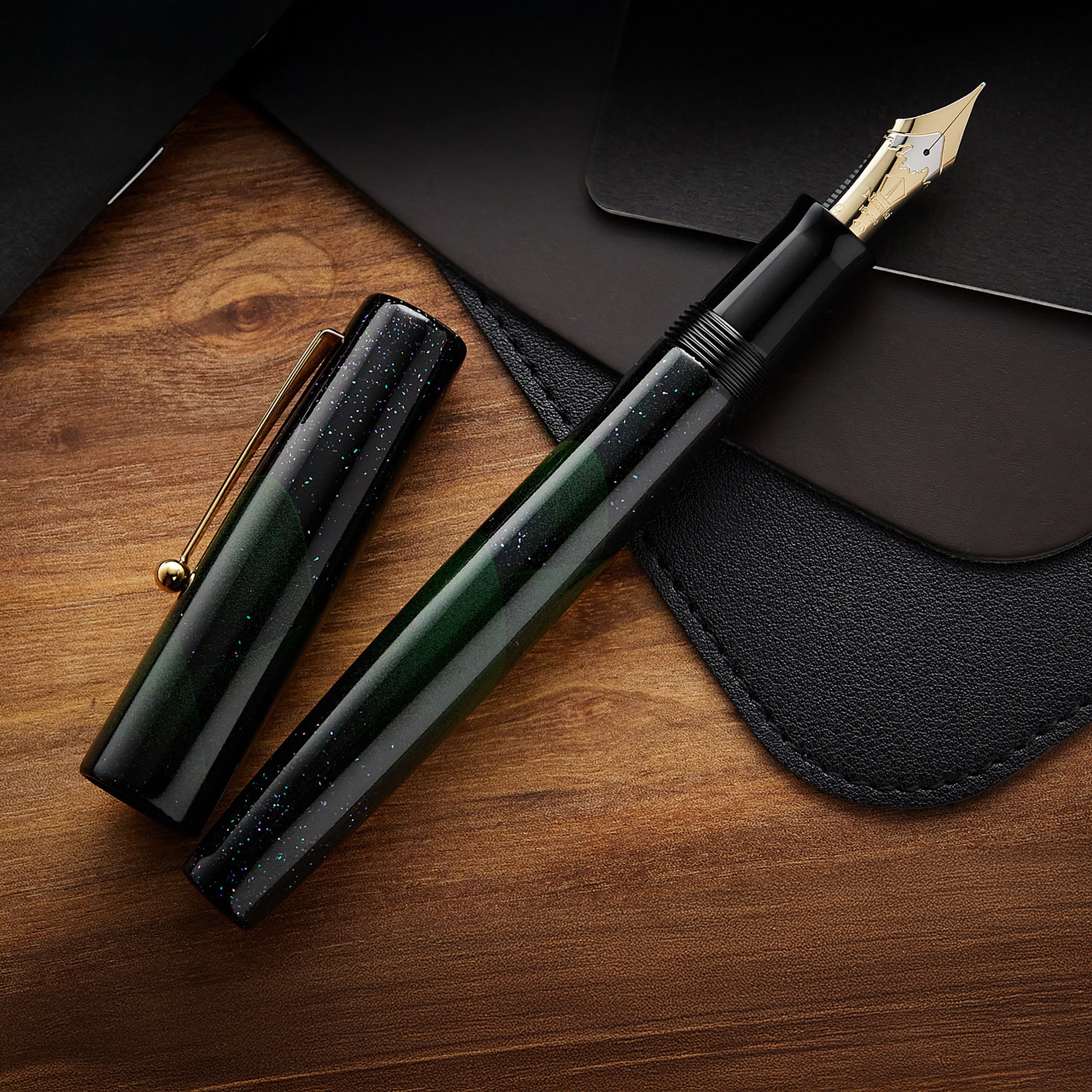 Namiki Aya Maki-e Fountain Pen - Tokiwa Green - The Goulet