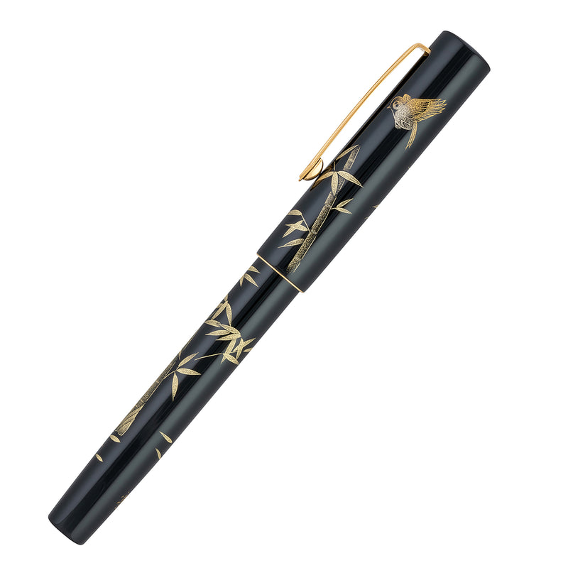 Namiki Chinkin Fountain Pen - Bamboo and Sparrow