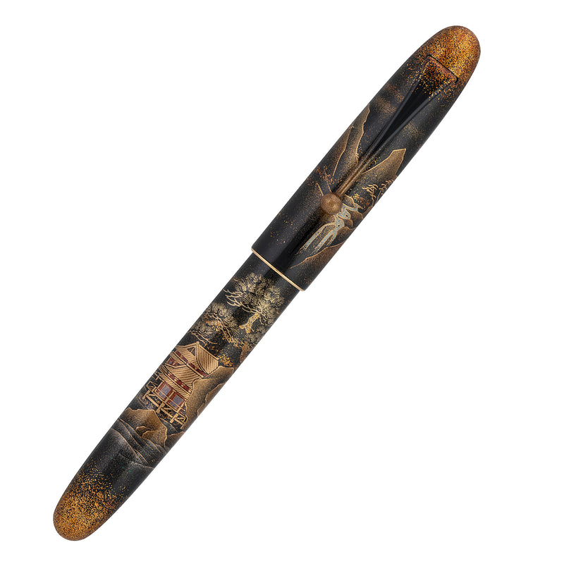 Namiki Yukari Royale Maki-e Fountain Pen - Night Scene of Pavilion