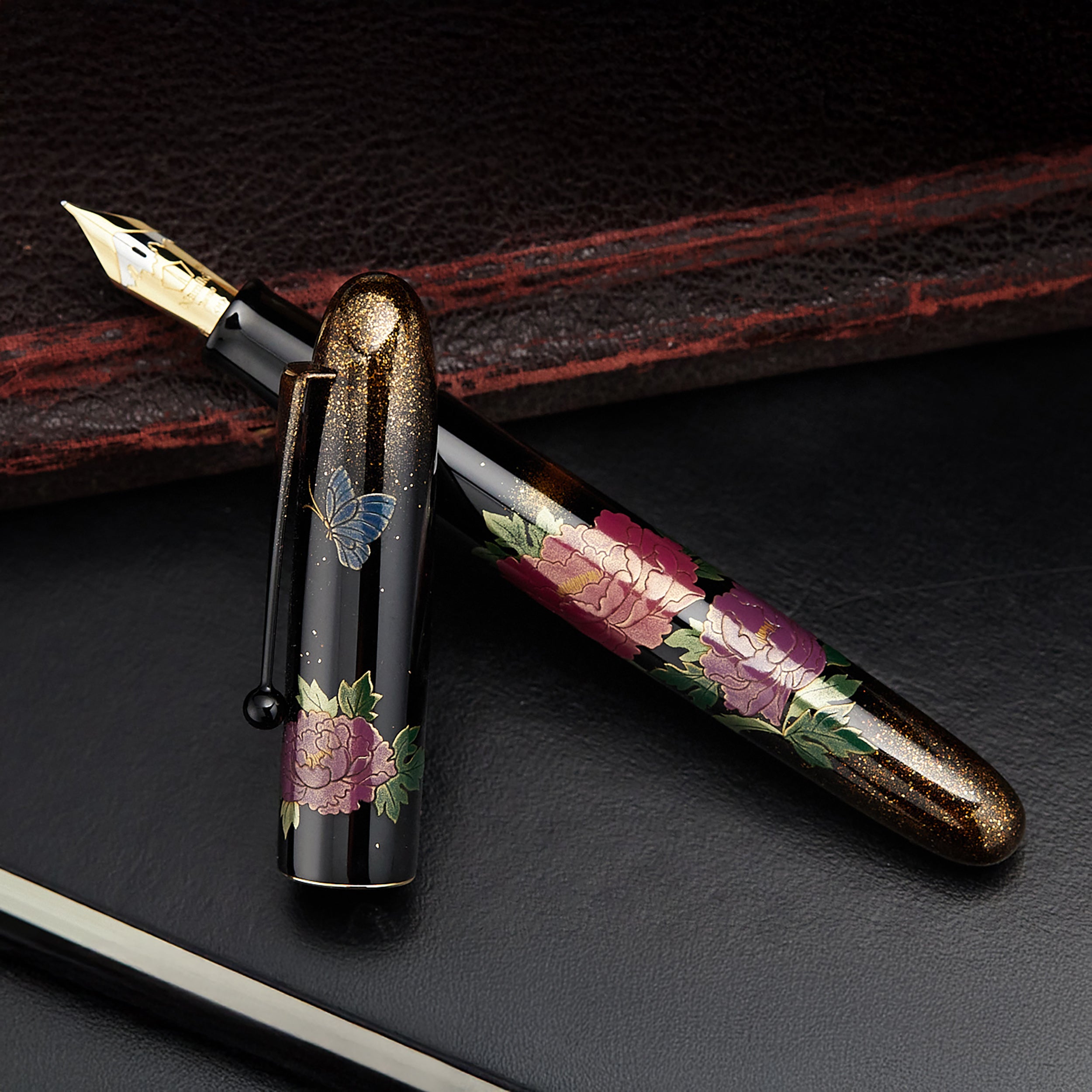 Namiki Yukari Royale Maki-e Fountain Pen Peony The Goulet Pen
