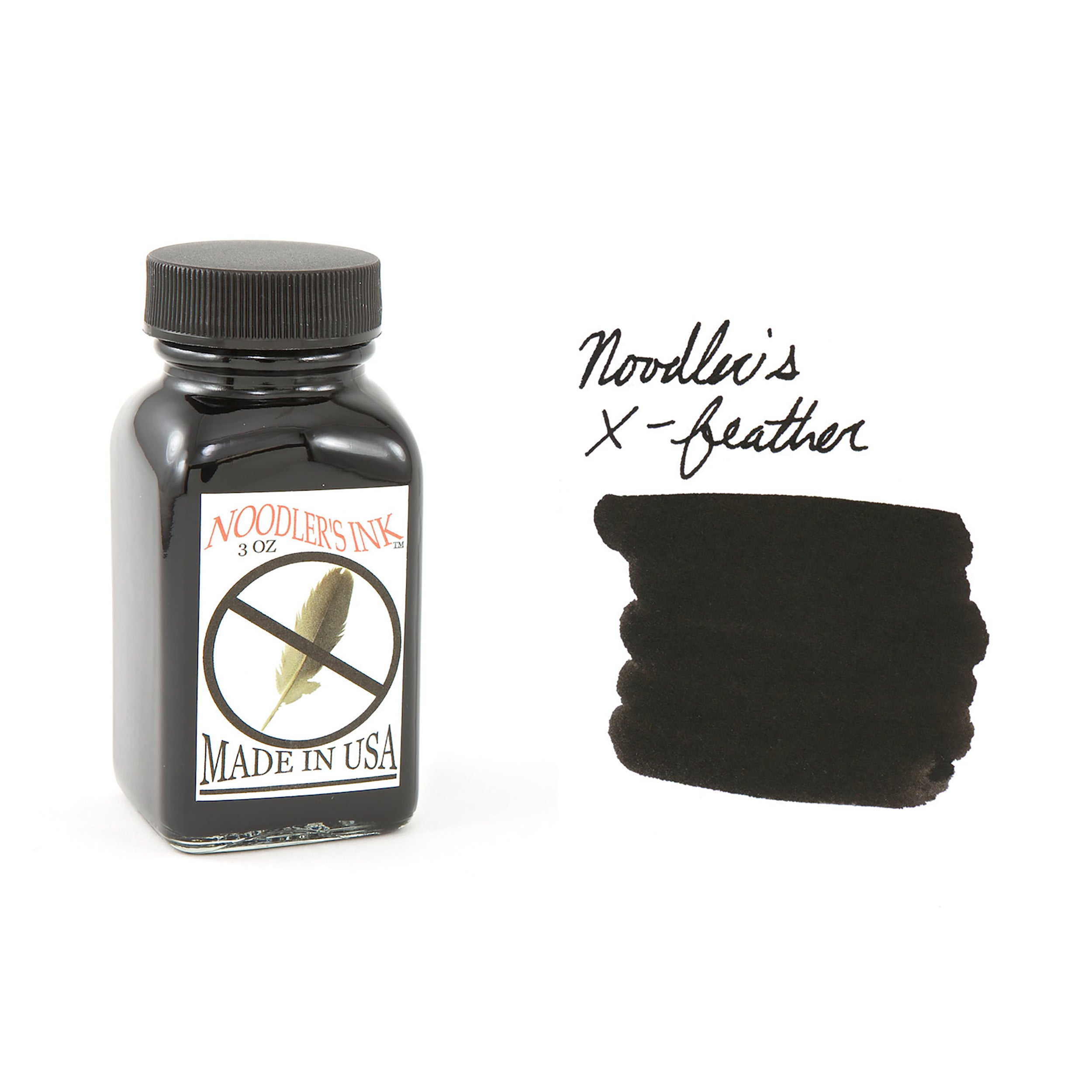 Noodler's X-Feather Black - 3oz Bottled Fountain Pen Ink - The