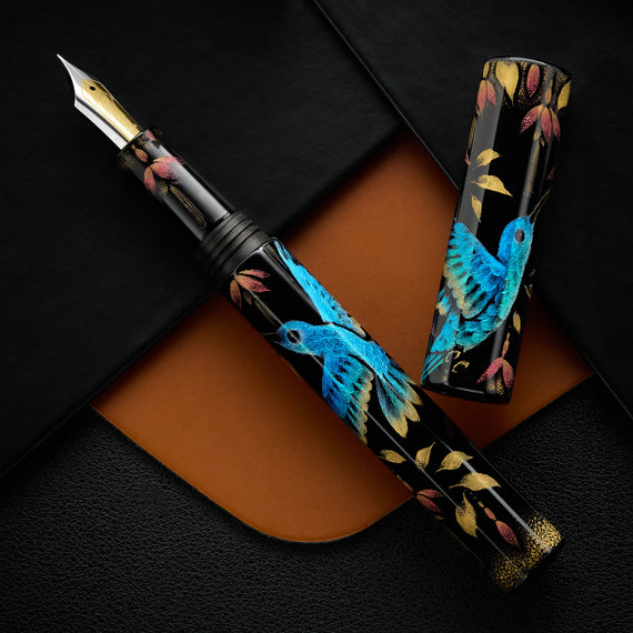 Palisades Octagonal Chinkin Fountain Pen - Hummingbird (Limited Edition)