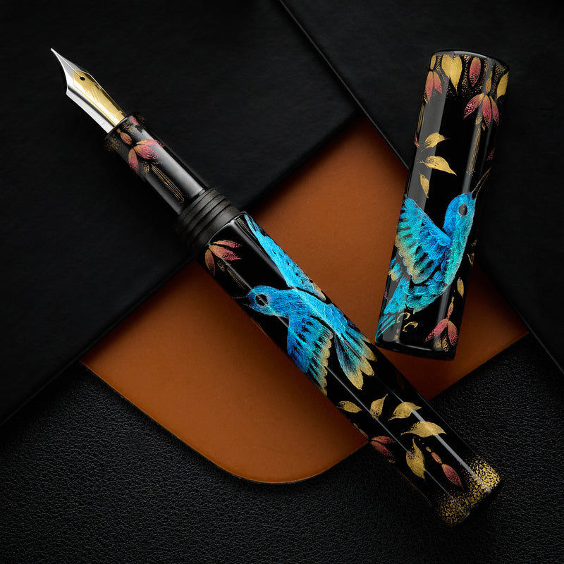Palisades Octagonal Chinkin Fountain Pen - Hummingbird (Limited Edition)