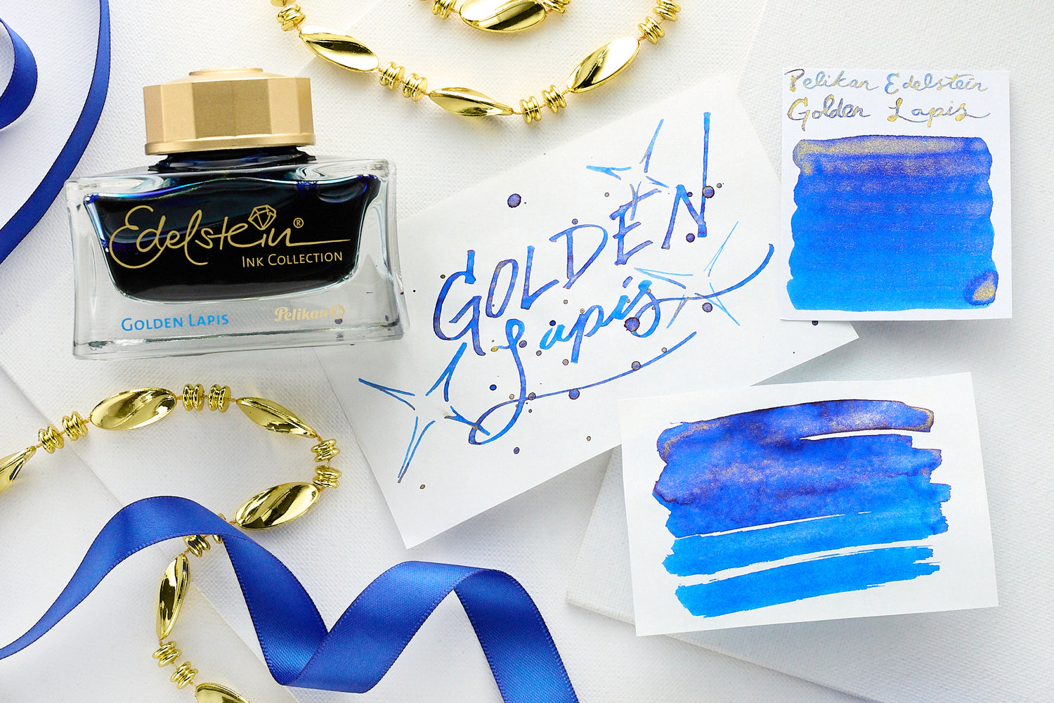 Pelikan Edelstein Golden Lapis - Ink Sample (Special Edition) - The ...
