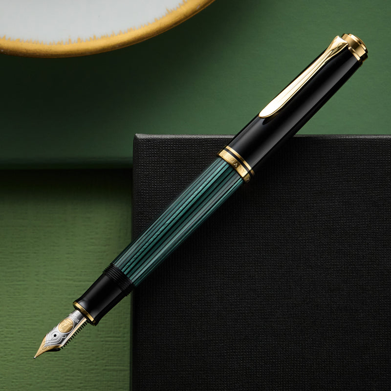 Pelikan M800 Fountain Pen - Black-Green