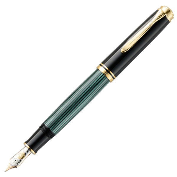 Pelikan シャーペン ブラック/グリーン Pelikan M800 Fountain Pen - Black-Green - The Goulet Pen Company