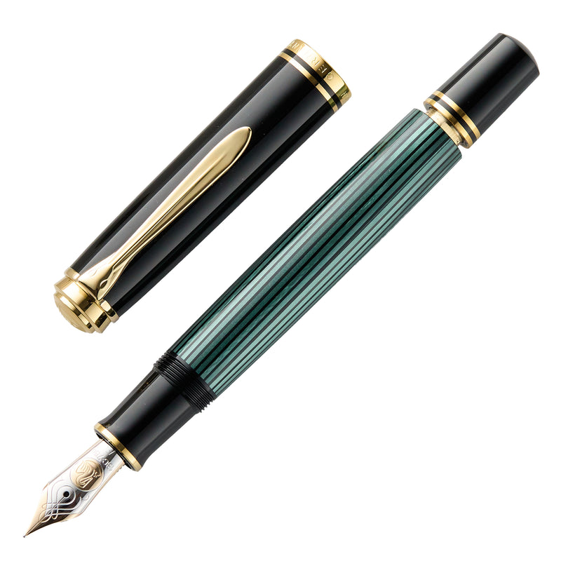 Pelikan M800 Fountain Pen - Black-Green