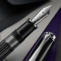 Pelikan M815 Fountain Pen - Metal Striped Black (Special Edition)
